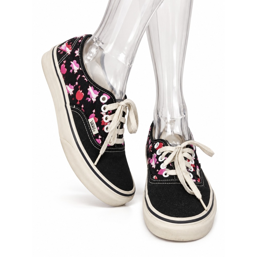 Vans Authentic Skate Shoes Pink Hearts Vintage SKUW669